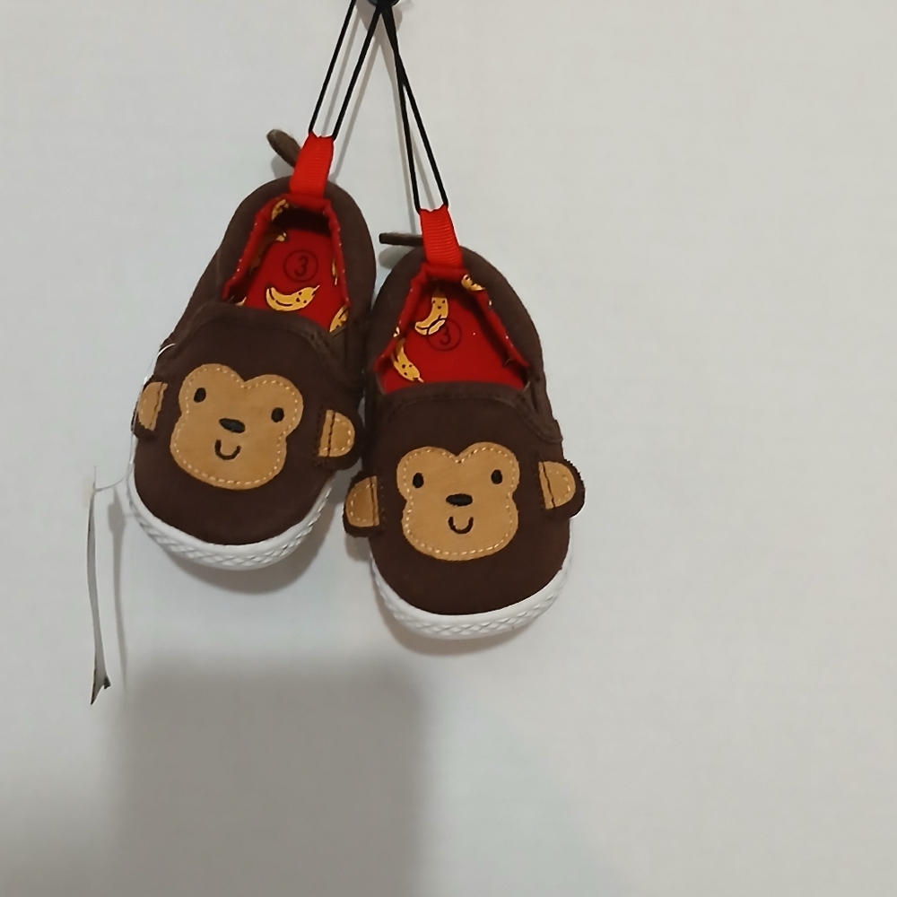SWIGGLES INFANT BOYS MONKEY SHOES‎ SIZE 3
